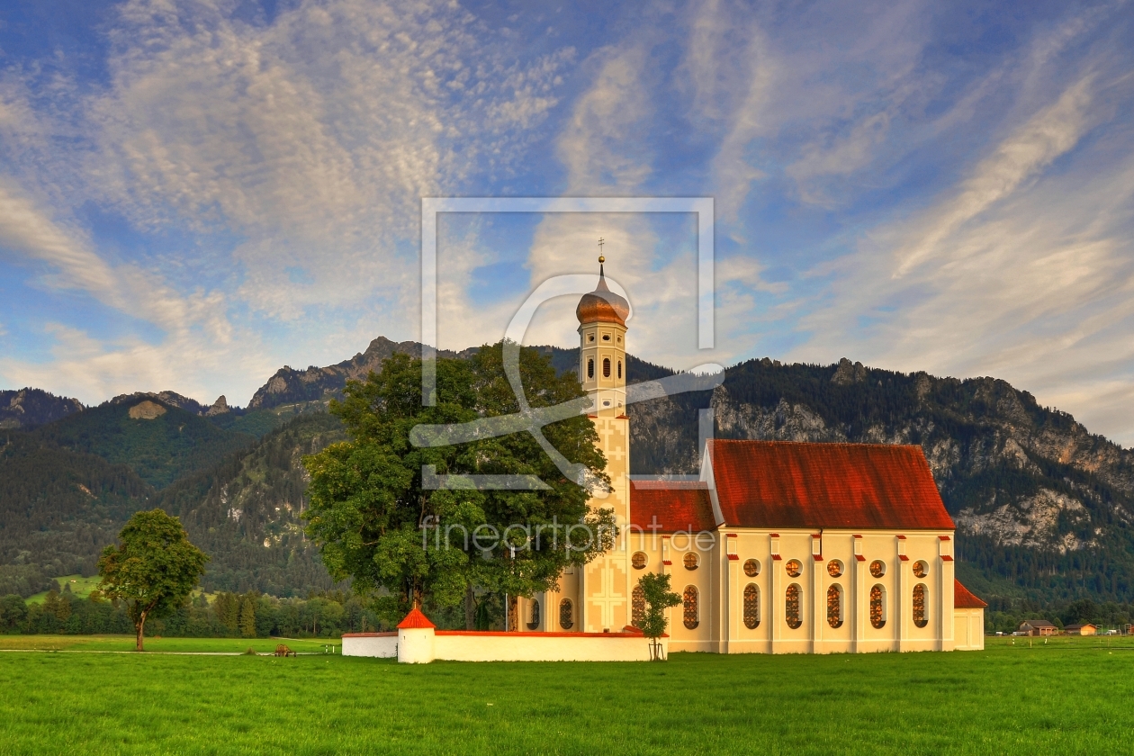 Bild-Nr.: 10712021 Wallfahrtskirche St.Coloman im Sonnenuntergang erstellt von Marcel Wenk