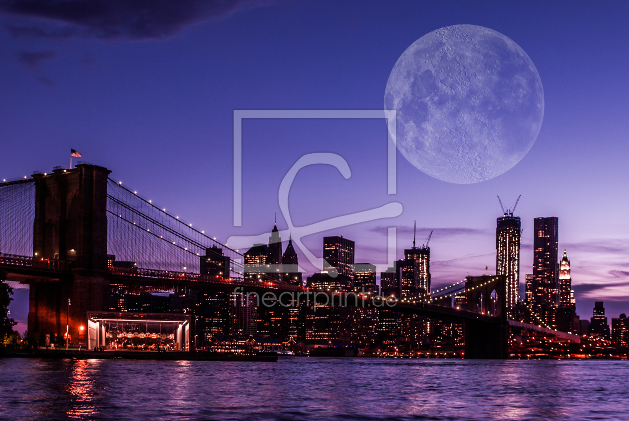Bild-Nr.: 10716335 Vollmond über Manhattan erstellt von hannes cmarits