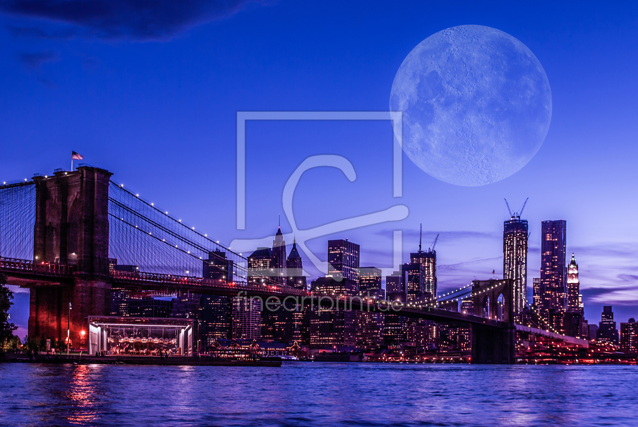 Bild-Nr.: 10716337 Vollmond über Manhattan II erstellt von hannes cmarits