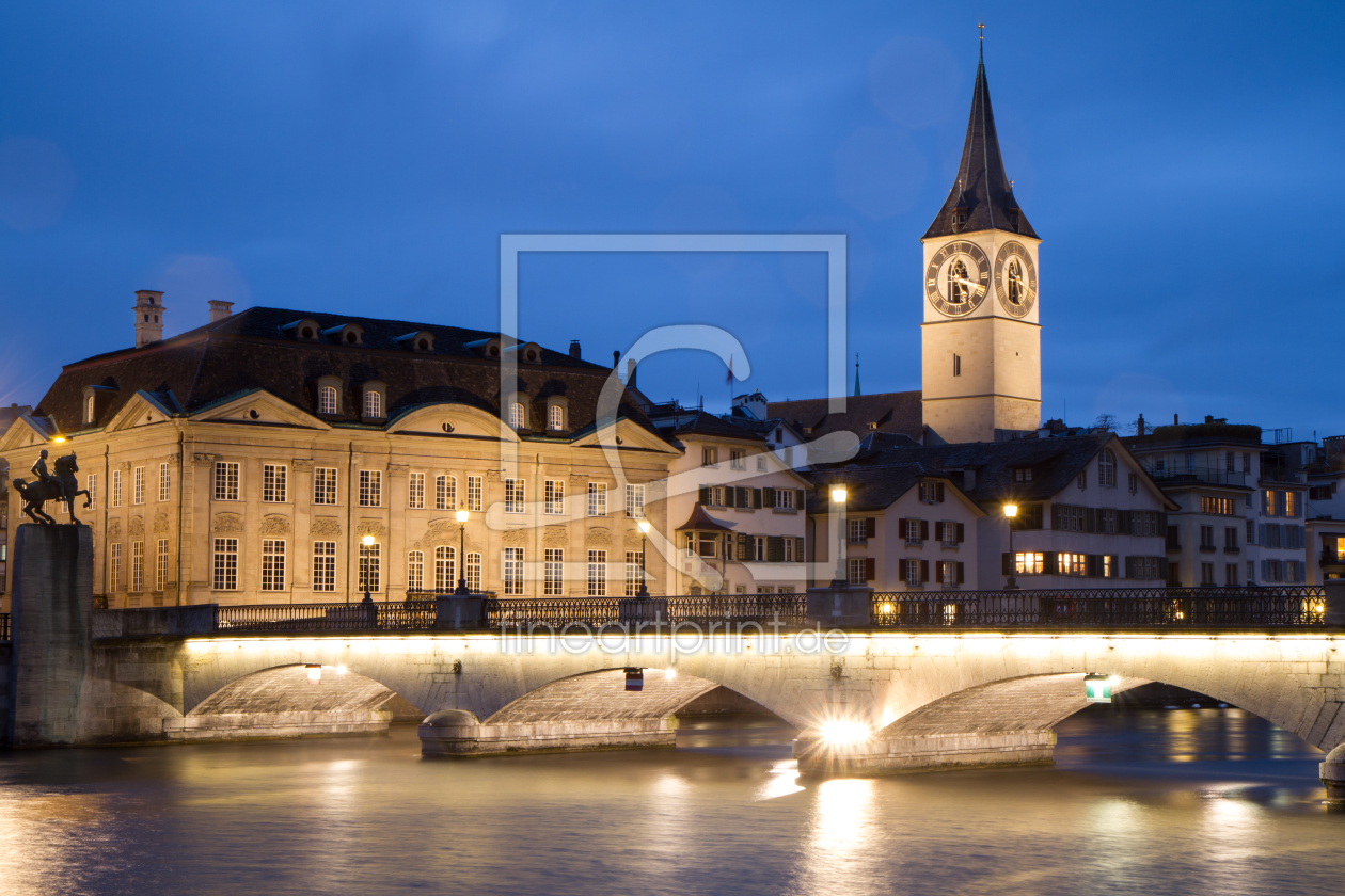 Bild-Nr.: 10725455 St. Peter und Münsterbrücke, Zürich, Schweiz erstellt von janschuler