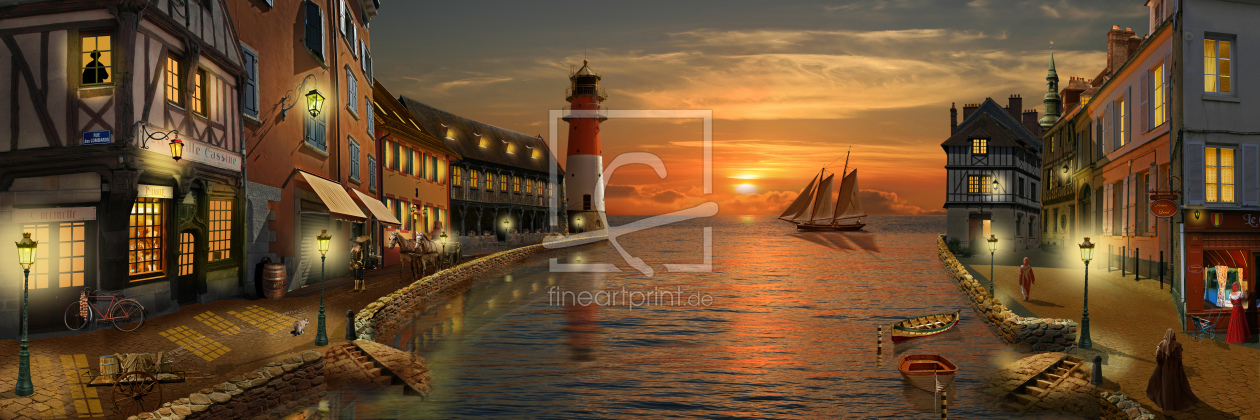 Bild-Nr.: 10732967 Nostalgischer Hafen beim Sonnenuntergang II erstellt von Mausopardia