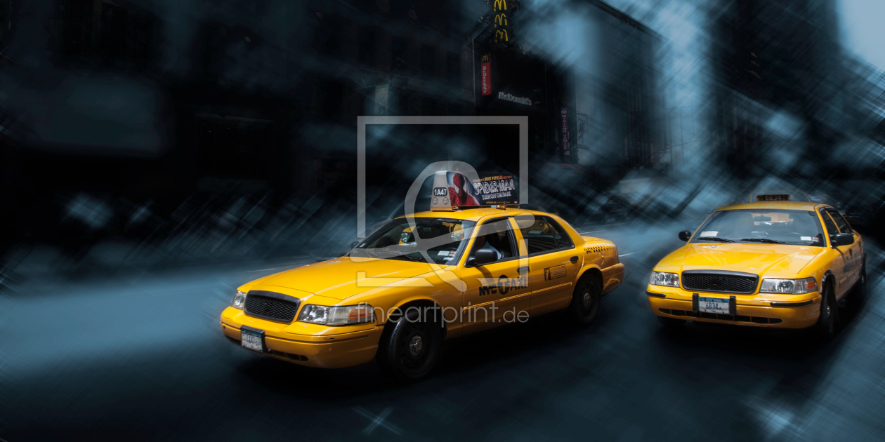 Bild-Nr.: 10748671 Yellow Cabs in China Town - blue 1 erstellt von hannes cmarits