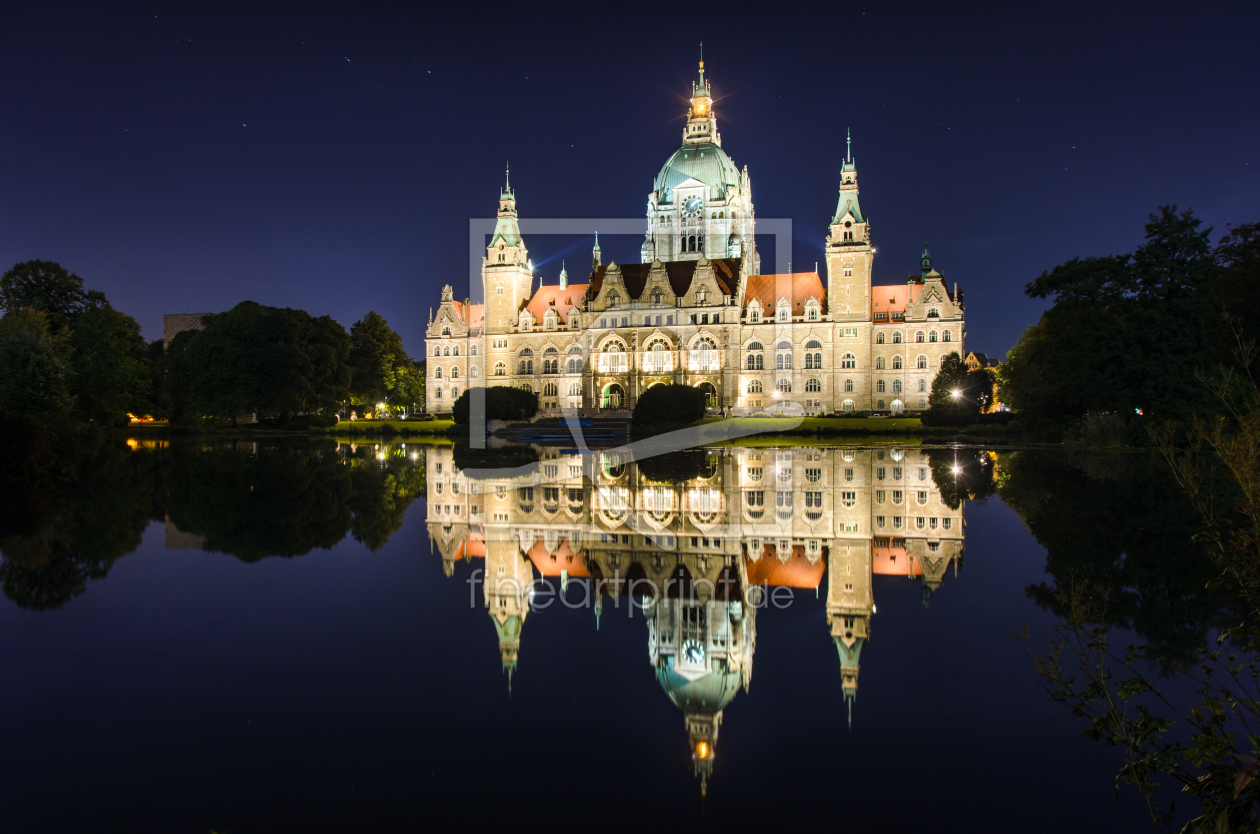 Bild-Nr.: 10768031 Rathaus Hannover nachts erstellt von Mapics