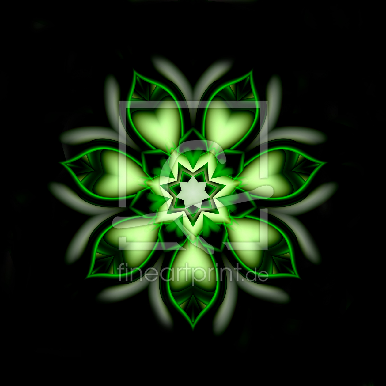Bild-Nr.: 10787921 Mandala grüne Herzen erstellt von Christine Bässler
