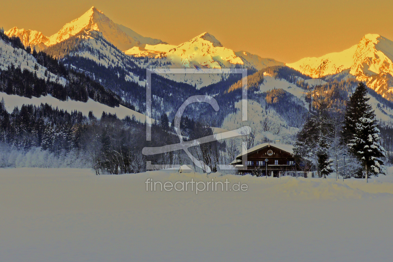 Bild-Nr.: 10790449 Goldene Bergspitzen erstellt von Jörg Huber