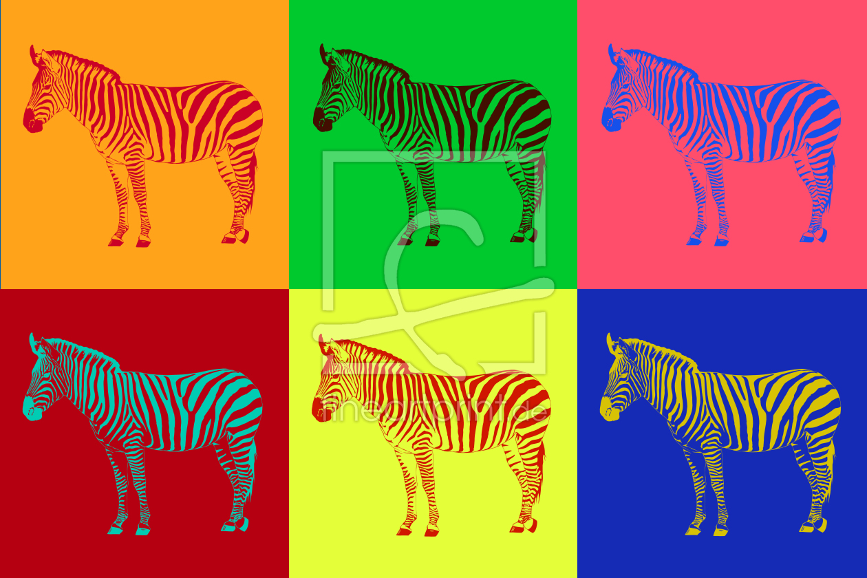 Bild-Nr.: 10843667 POP-Art Zebras erstellt von Mausopardia