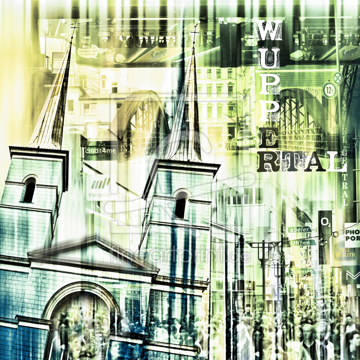 Bild-Nr.: 10854997 Wuppertal Skyline Collage erstellt von Galerie-Fotoeffekt