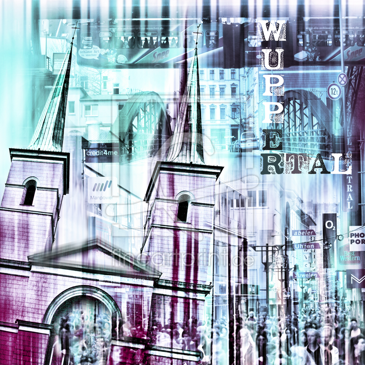 Bild-Nr.: 10856099 Wuppertal Skyline Collage erstellt von Galerie-Fotoeffekt