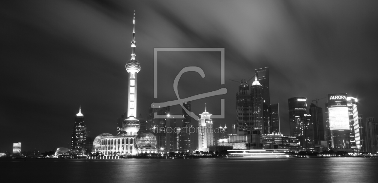 Bild-Nr.: 10862410 Shanghai night in black & white erstellt von tglaub