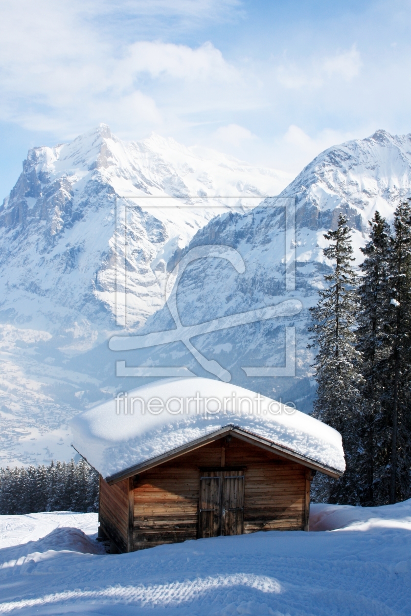 Bild-Nr.: 10862590 Hütte vor Wetterhorn erstellt von Bettina Schnittert