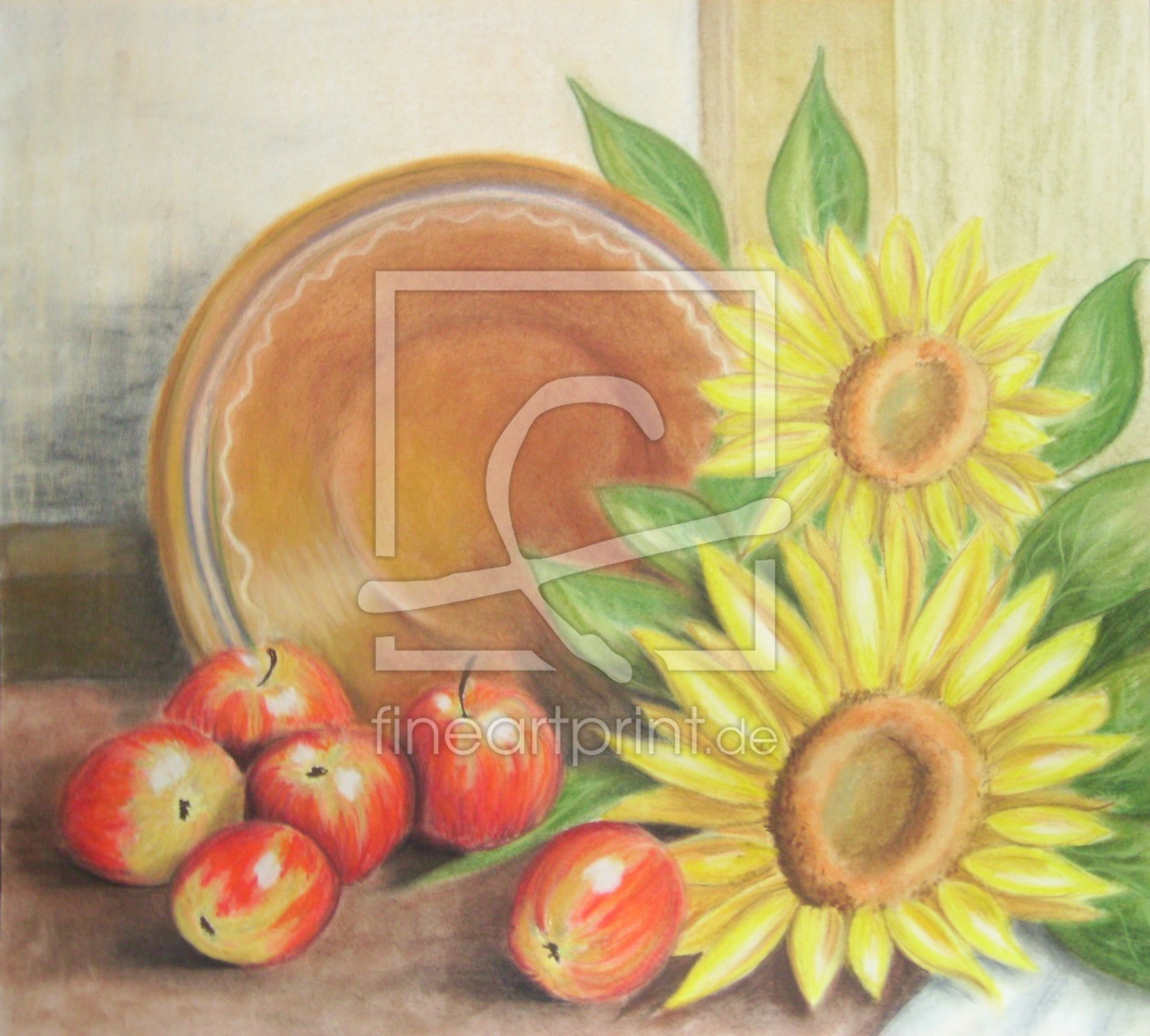 Bild-Nr.: 10891974 Äpfel und Sonnenblumen erstellt von max-art