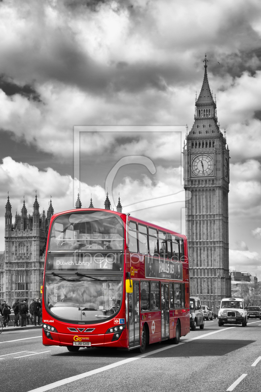 Bild-Nr.: 10937859 LONDON Big Ben und roter Bus erstellt von Melanie Viola