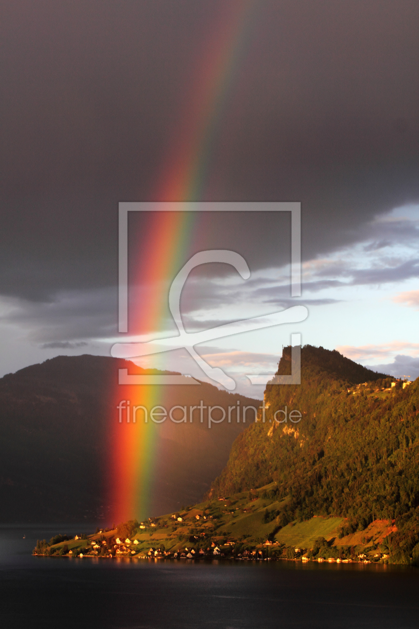 Bild-Nr.: 10947427 Regenbogen über dem Vierwaldstättersee erstellt von Ikin