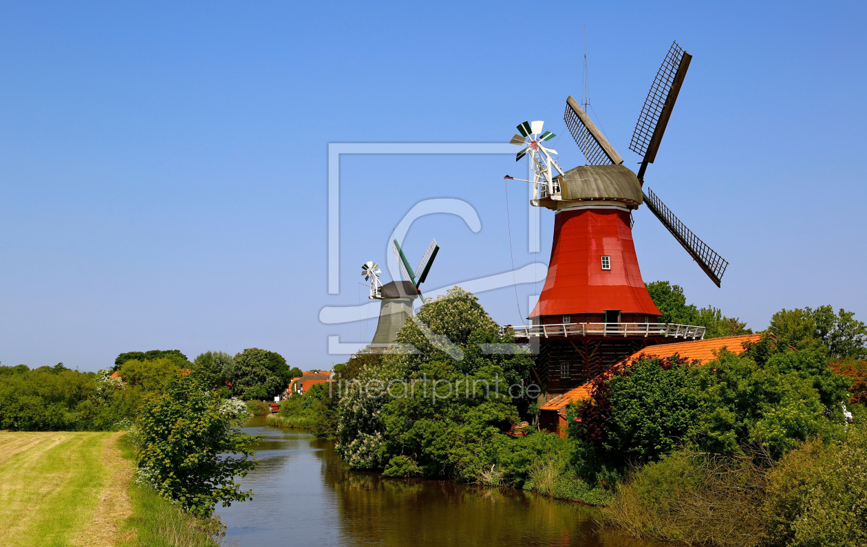 Bild-Nr.: 10955135 Greetsieler Zwillingsmühlen erstellt von Ursula Reins