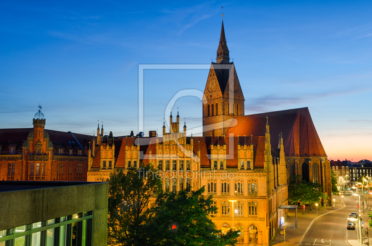 Bild-Nr.: 10958379 Sonnenuntergang an der Marktkirche in Hannover erstellt von Mapics