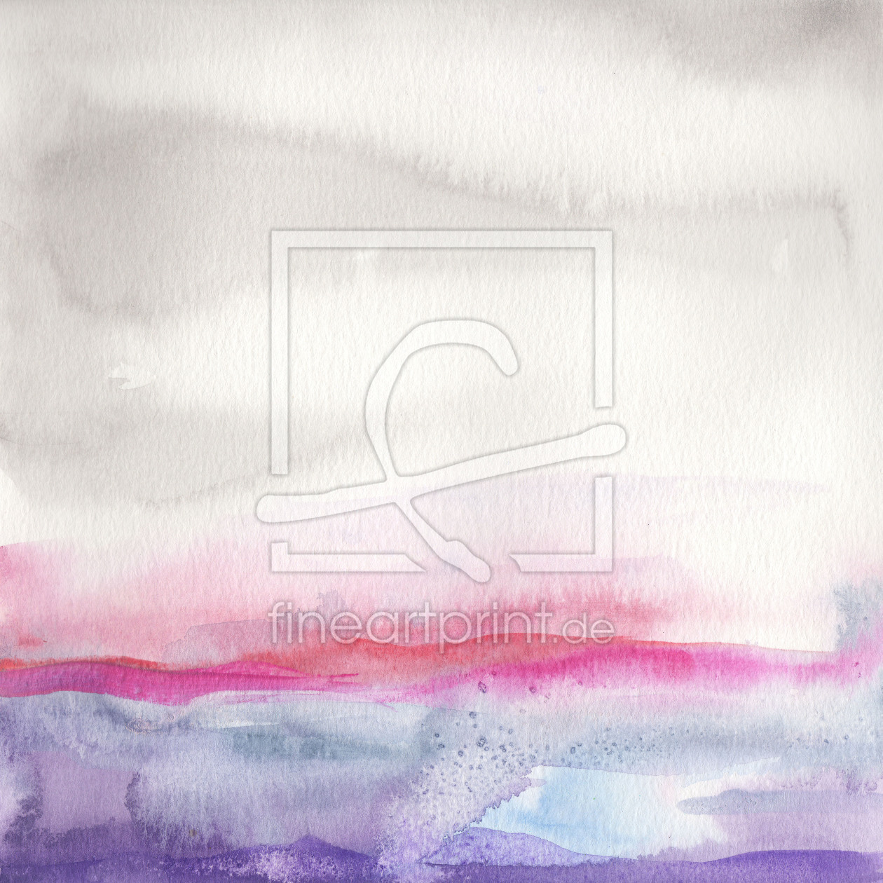 Bild-Nr.: 10967583 Watercolor Landscape I with Pink erstellt von CASA-FINE-ARTS