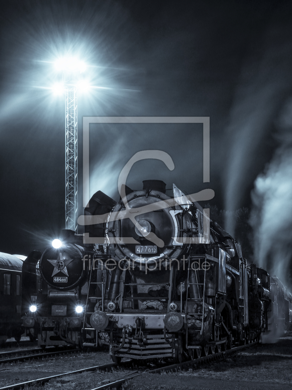 Bild-Nr.: 10967766 Dampflokomotive bei Nacht V. erstellt von martend