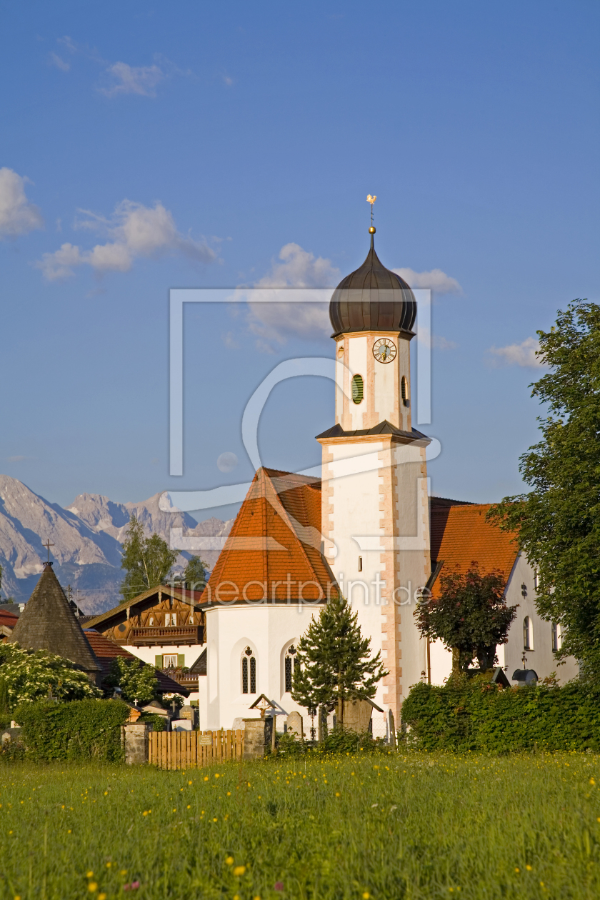 Bild-Nr.: 10988346 Dorfkirche im Wallgau erstellt von EderHans