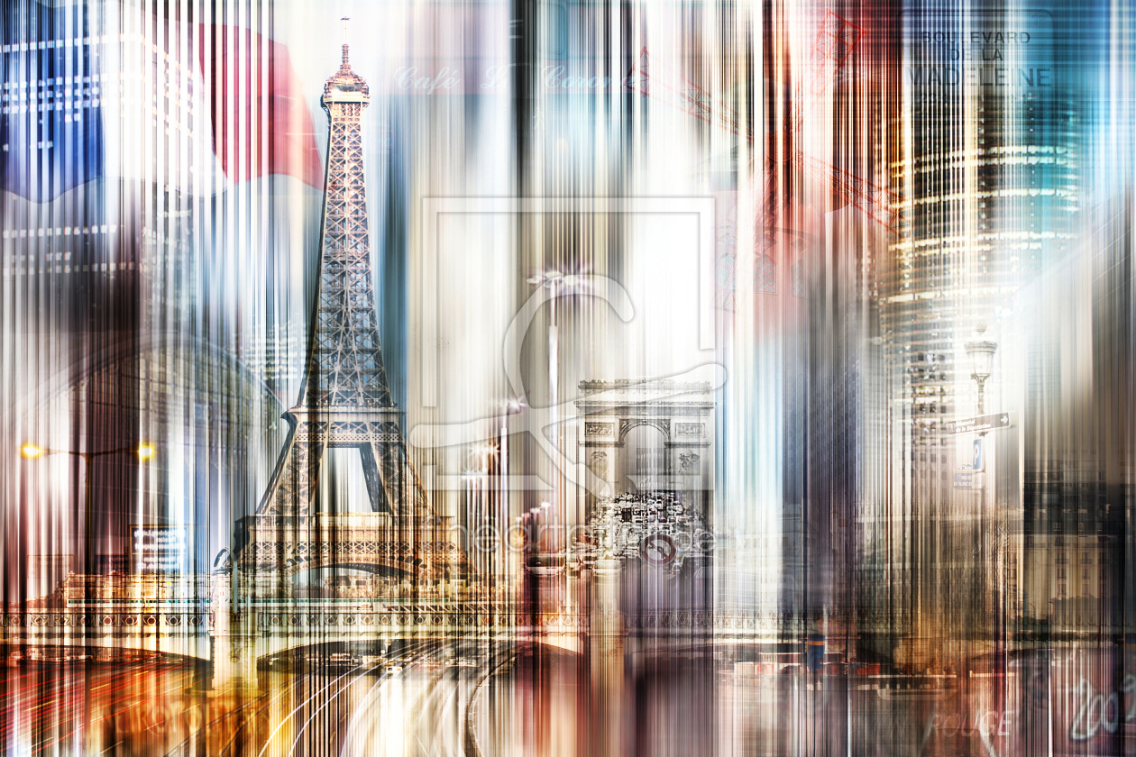 Bild-Nr.: 10995800 Paris Skyline Abstrakte Collage 01 erstellt von Galerie-Fotoeffekt
