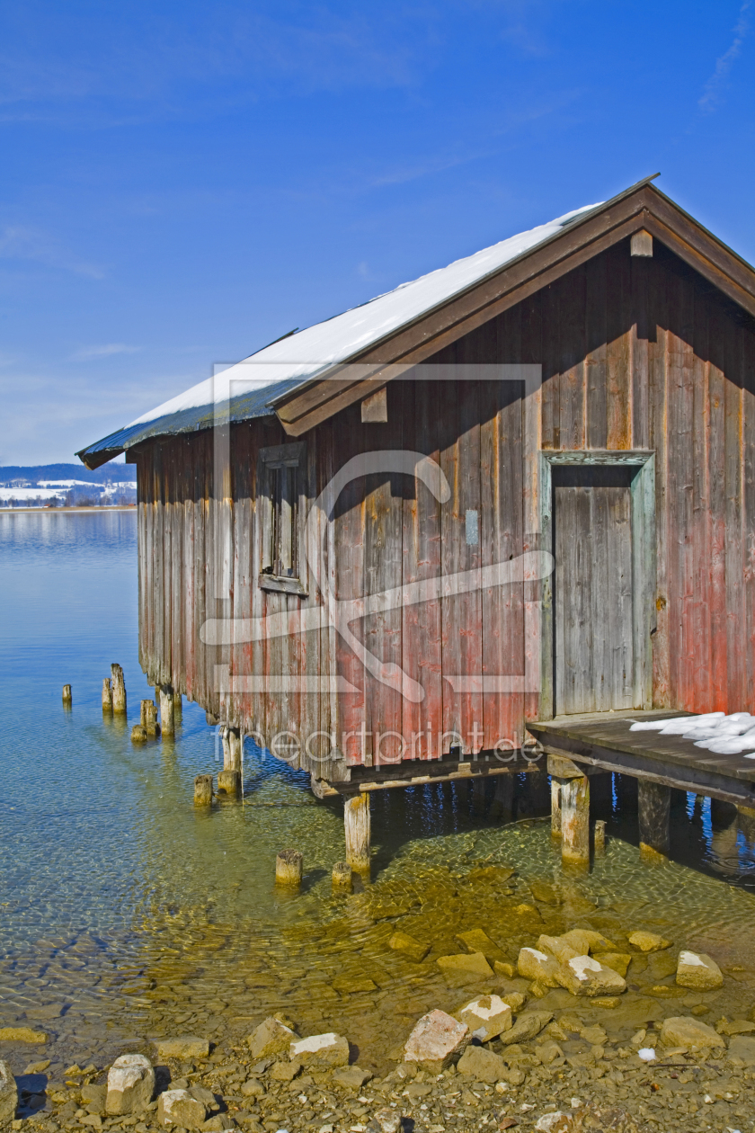 Bild-Nr.: 10995856 Bootshütte am Kochelsee erstellt von EderHans