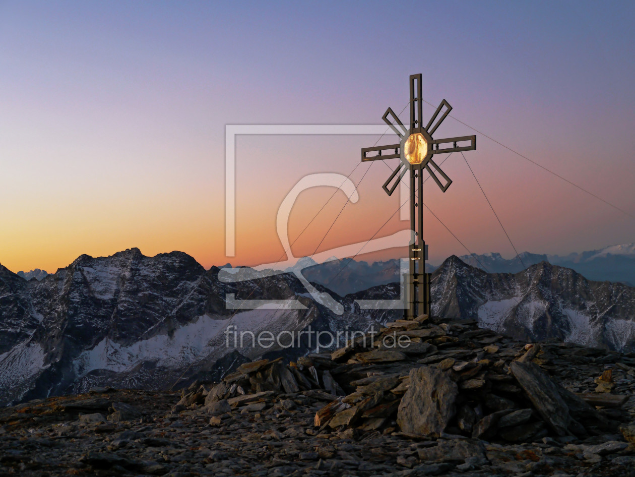 Bild-Nr.: 11001594 Fünf Uhr früh am Gipfelkreuz erstellt von JLenk