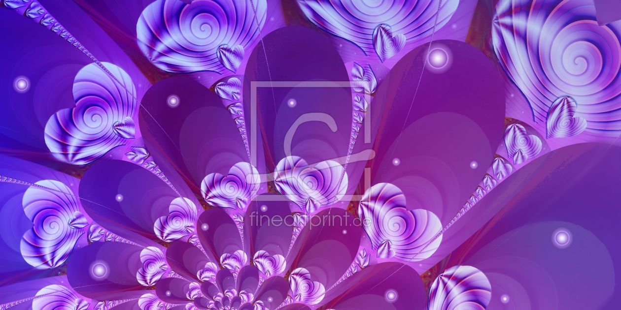 Bild-Nr.: 11019884 Purple Hearts Retro erstellt von Christine Bässler