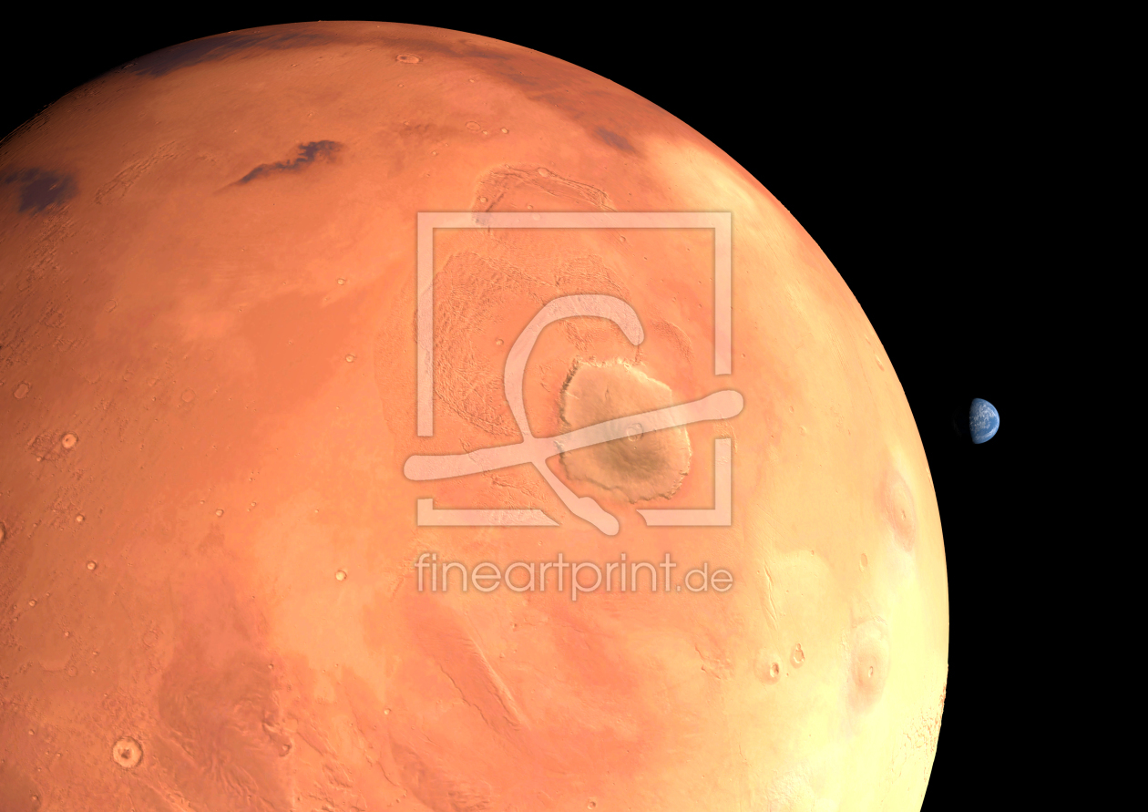 Bild-Nr.: 11025289 Planet Mars Erde erstellt von Werner Bethke