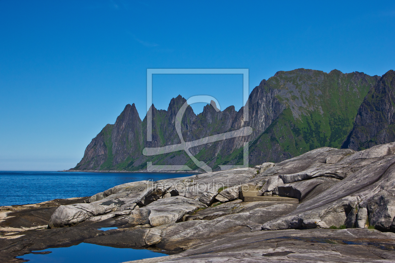 Bild-Nr.: 11060115 Gebirgskette Okshornan auf Senja, Norwegen erstellt von Anja Schäfer