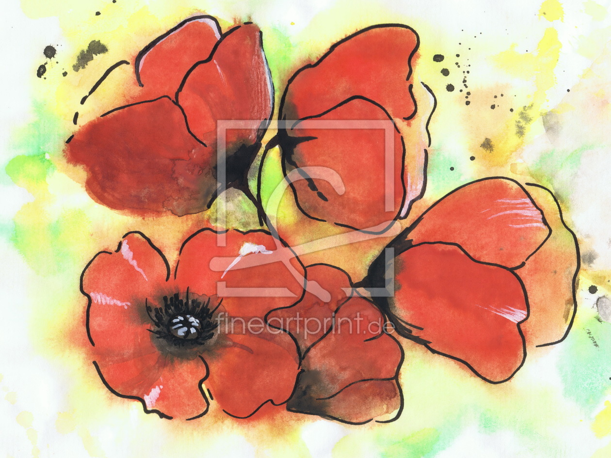 Bild-Nr.: 11094147 Mohn Aquarell erstellt von LiDija