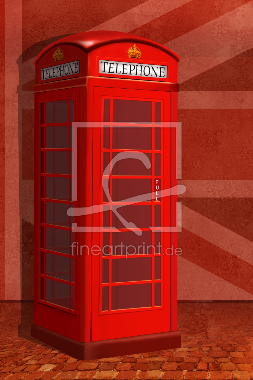Bild-Nr.: 11099141 Englische Telefonzelle nur mit Union Jack erstellt von Mausopardia