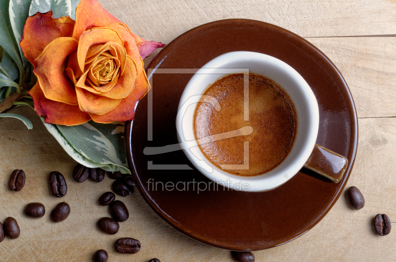 Bild-Nr.: 11123540 Kaffee und Rose erstellt von Rolf Eschbach