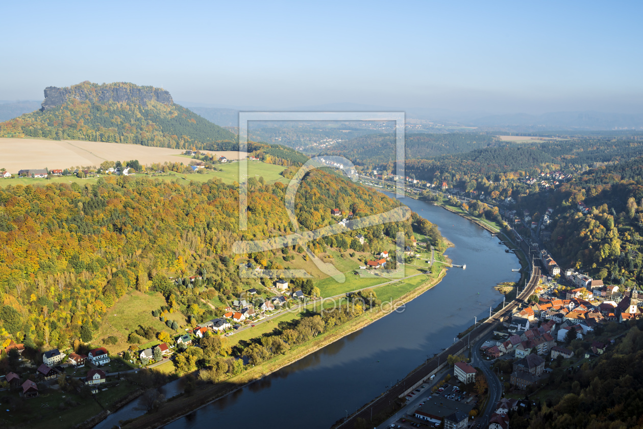 Bild-Nr.: 11160562 Lilienstein mit ELbe erstellt von Wolfgang Zwanzger