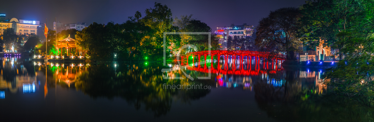 Bild-Nr.: 11167622 Vietnam - Hanoi Hoan Kiem See mit roter Brücke erstellt von Jean Claude Castor