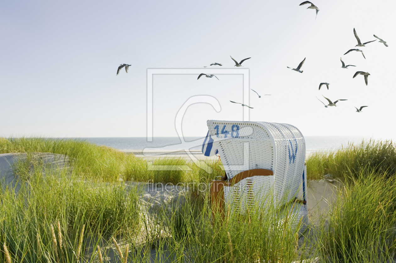 Bild-Nr.: 11185752 Strandkorb in den Dünen erstellt von danielschoenen