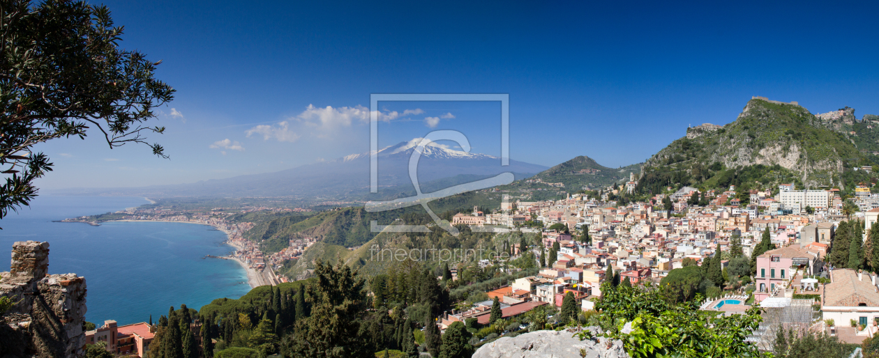 Bild-Nr.: 11187648 Panorama Taormina und Ätna erstellt von Circumnavigation