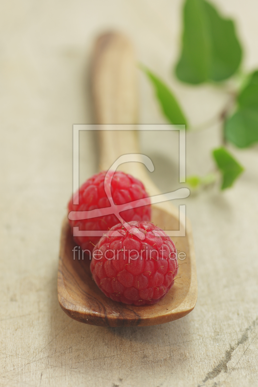 Bild-Nr.: 11209072 Himbeeren auf Olivenholzlöffel erstellt von Tanja Riedel