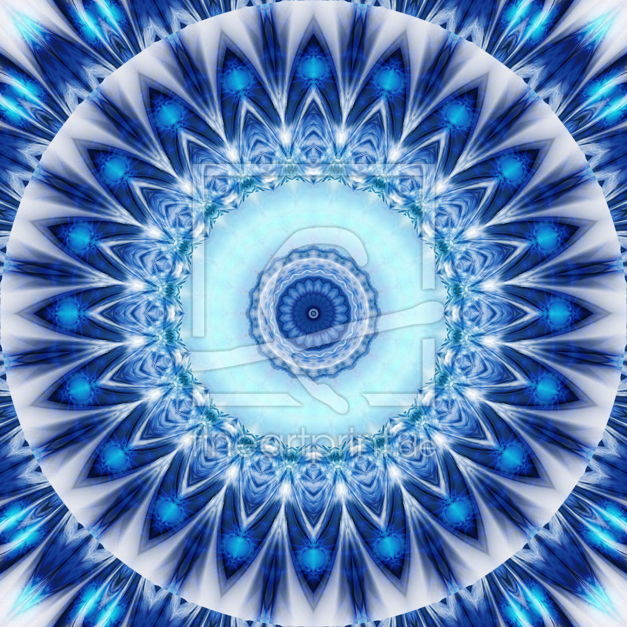 Bild-Nr.: 11214158 Mandala Eisblau erstellt von Christine Bässler