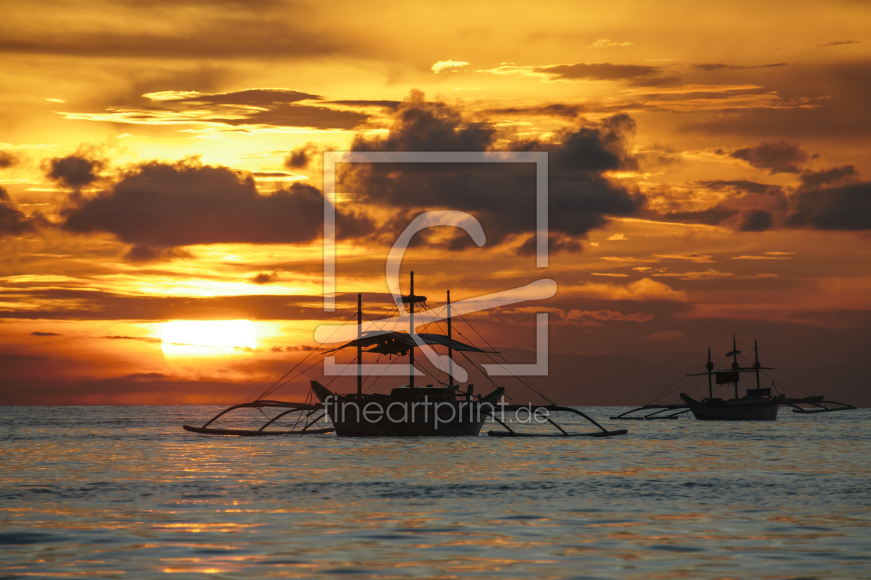 Bild-Nr.: 11231292 Traditionelle Boote und Schiffe Asien bei Sonnenuntergang erstellt von AlejandroMCB