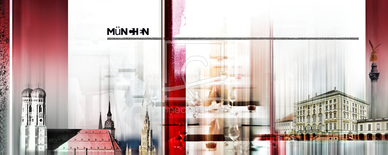 Bild-Nr.: 11253144 München Skyline Abstrakte Collage erstellt von Galerie-Fotoeffekt