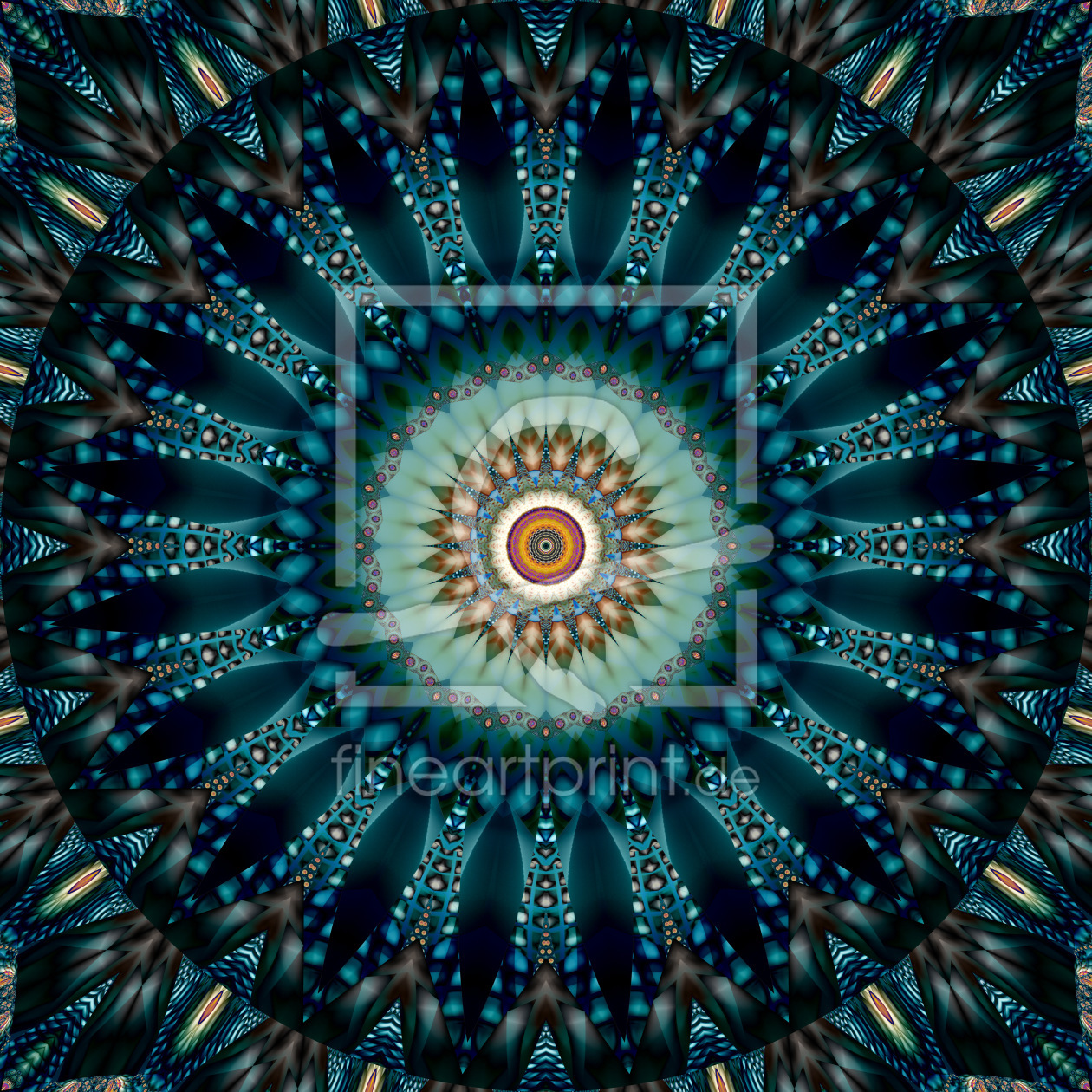 Bild-Nr.: 11255286 Mandala blaues Licht Nr. 3 erstellt von Christine Bässler