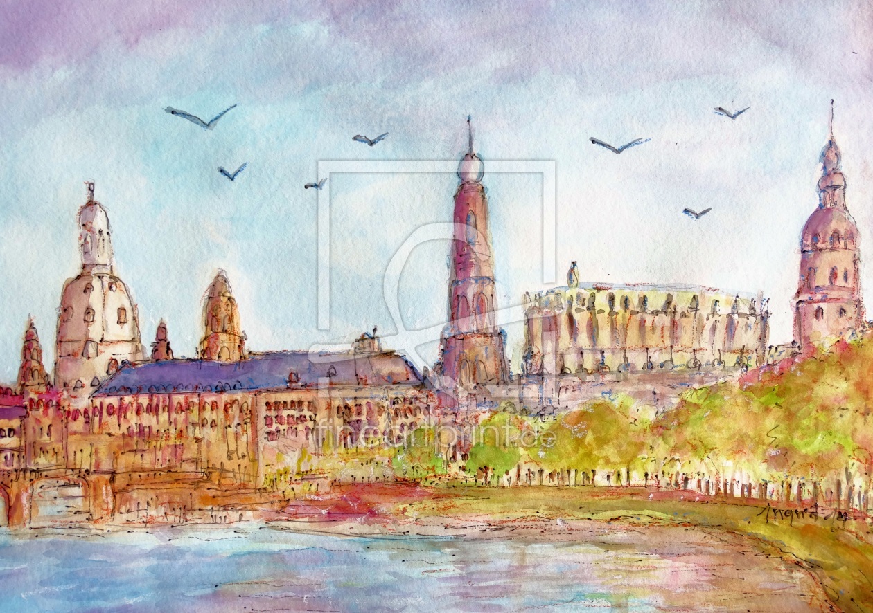 Bild-Nr.: 11255580 DRESDEN SKYLINE erstellt von Ingrid Becker
