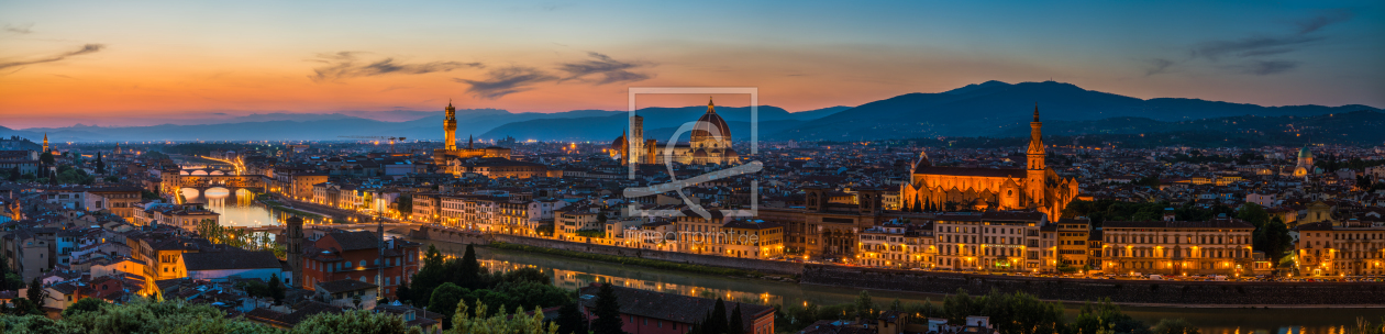 Bild-Nr.: 11258076 Florenz - Skyline Panorama am Abend erstellt von Jean Claude Castor