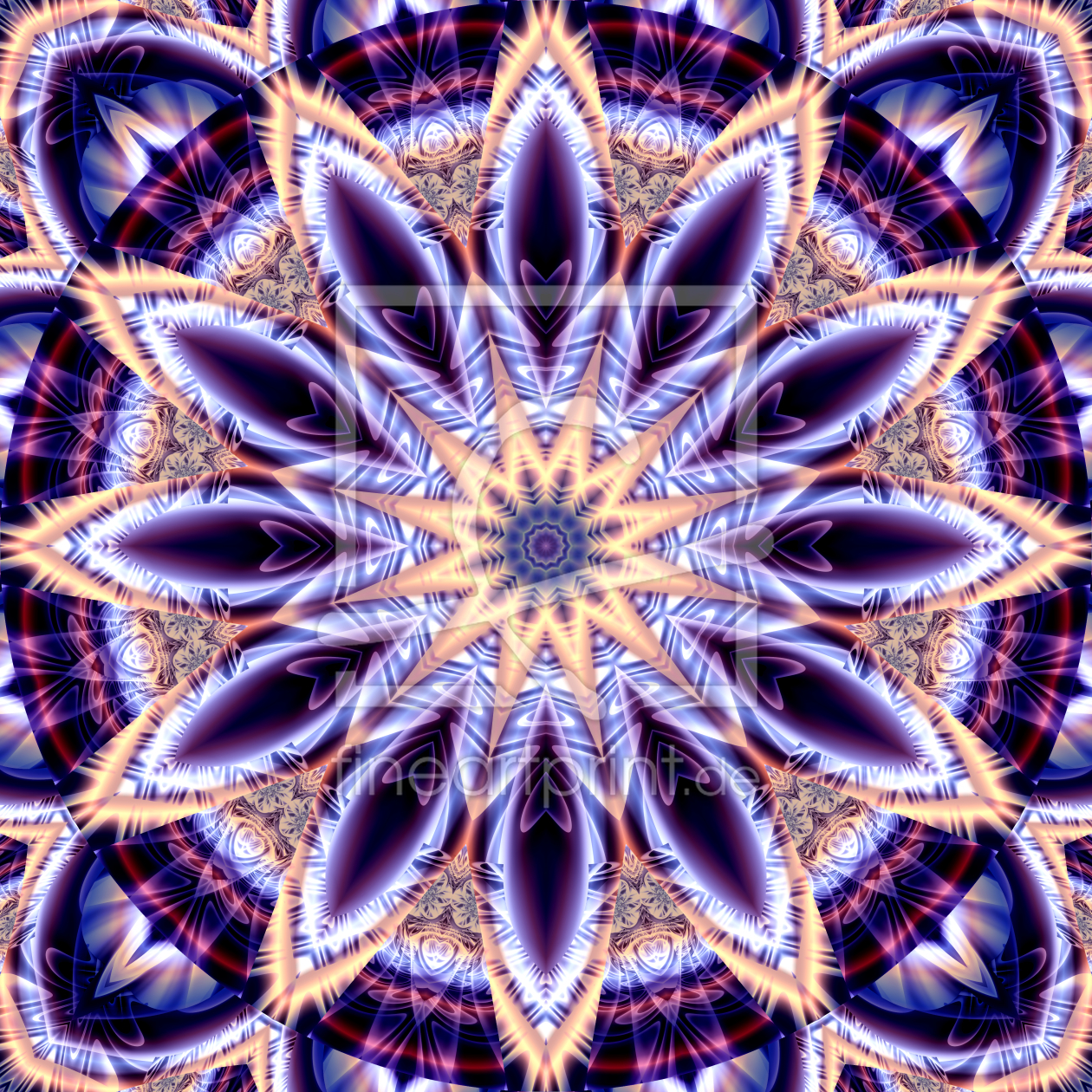 Bild-Nr.: 11323404 Mandala Stern lila  erstellt von Christine Bässler