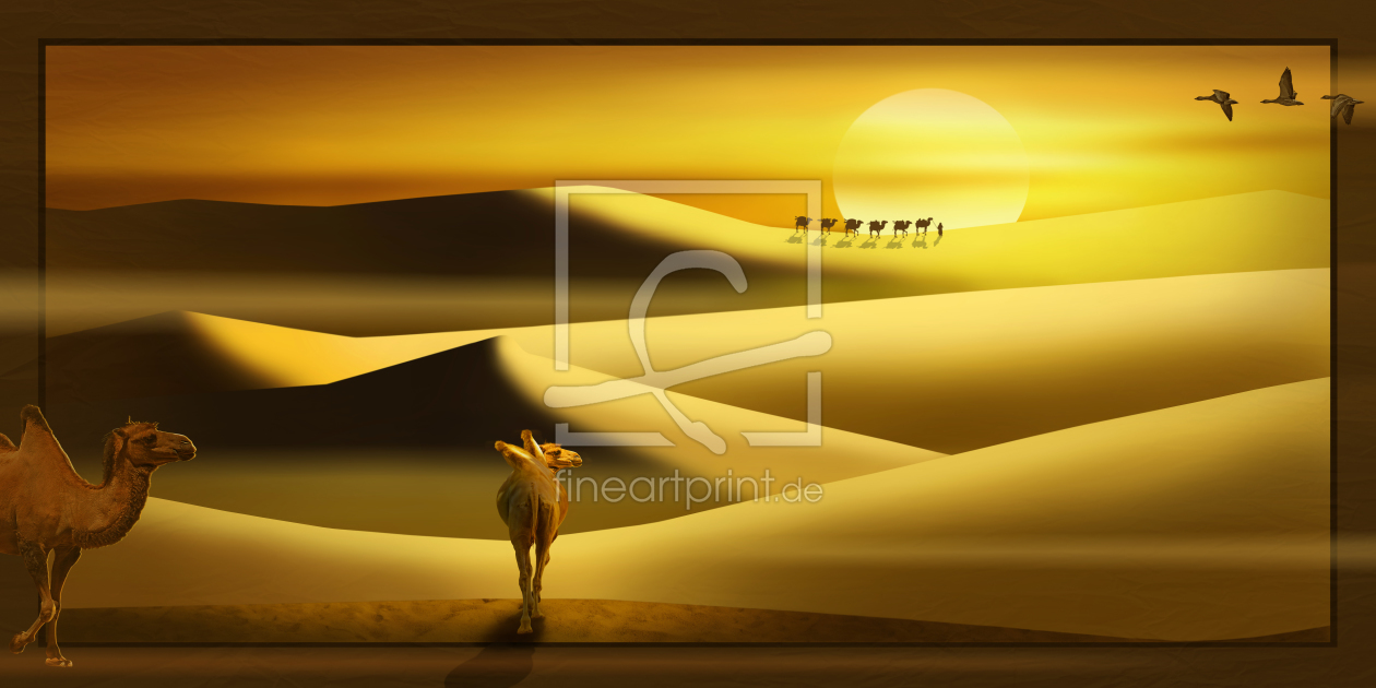 Bild-Nr.: 11327259 Kamele in der Wüste  erstellt von Mausopardia