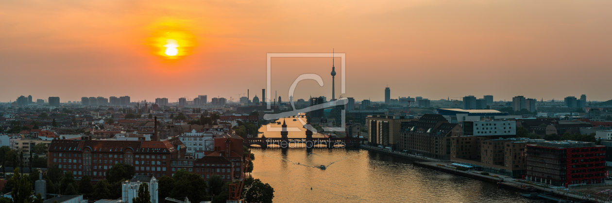Bild-Nr.: 11334859 Berlin - Skyline Mediaspree Panorama bei Sonnenuntergang erstellt von Jean Claude Castor