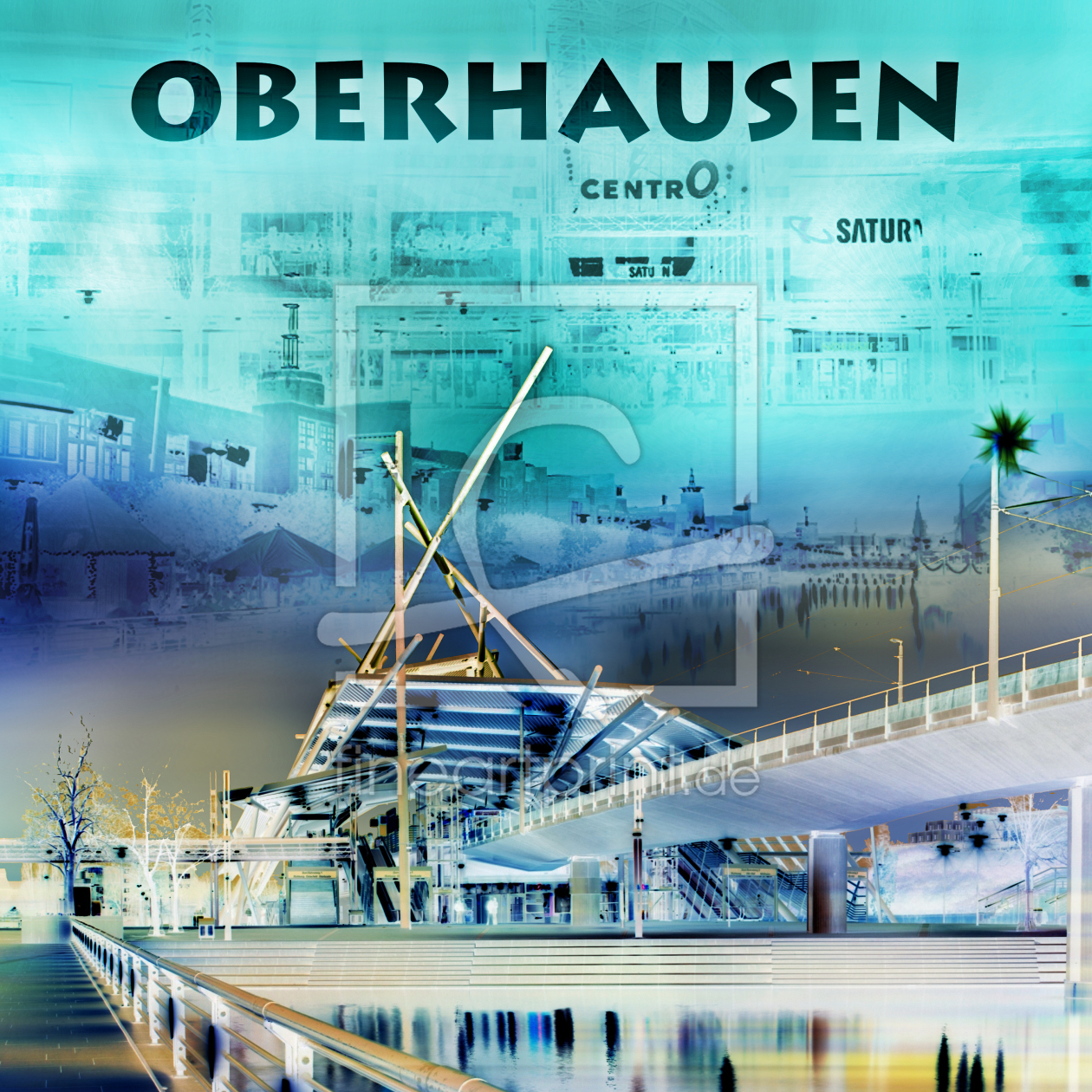 Bild-Nr.: 11335595 Oberhausen Skyline Abstrakt 03 erstellt von Galerie-Fotoeffekt