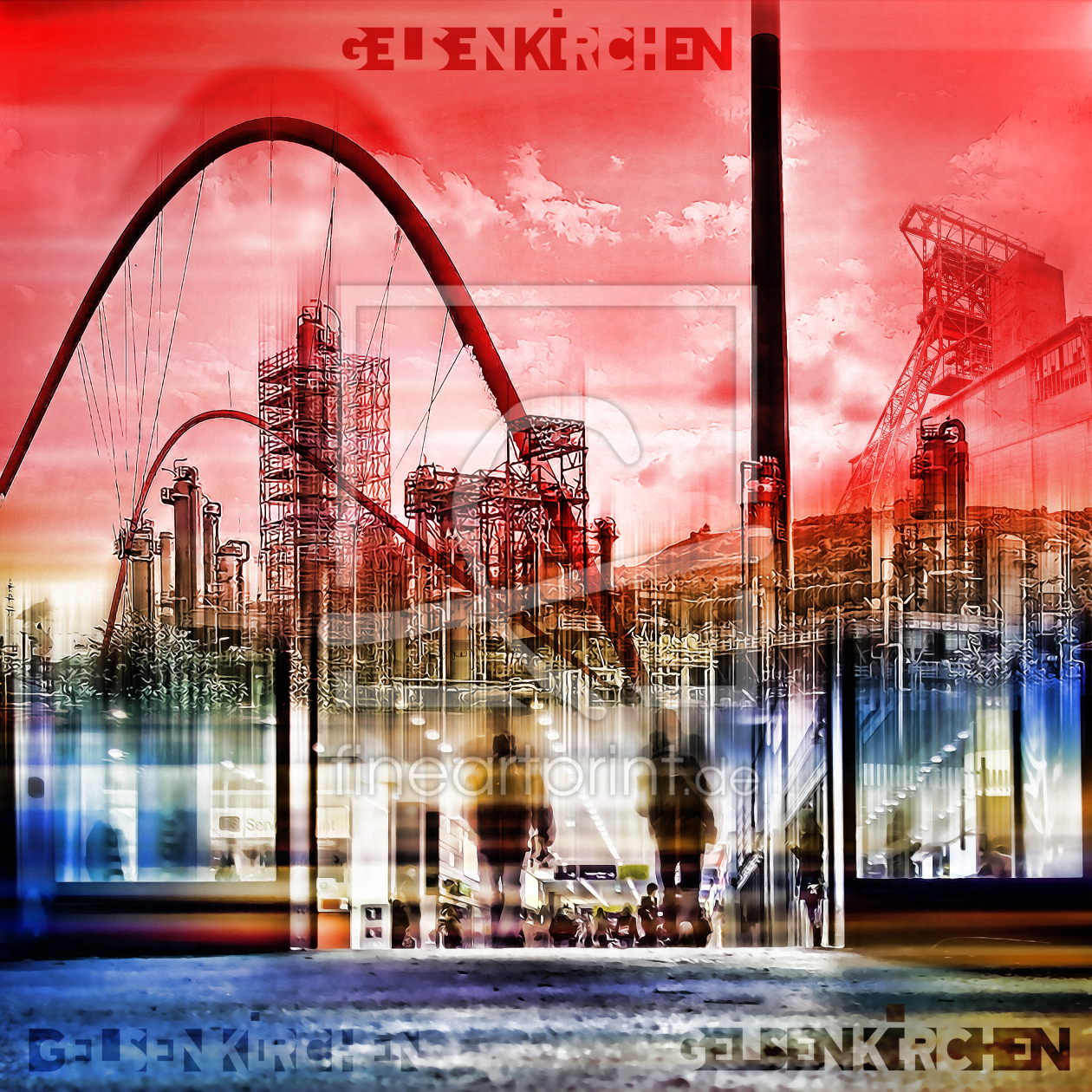 Bild-Nr.: 11335623 Gelsenkirchen Skyline Collage erstellt von Galerie-Fotoeffekt