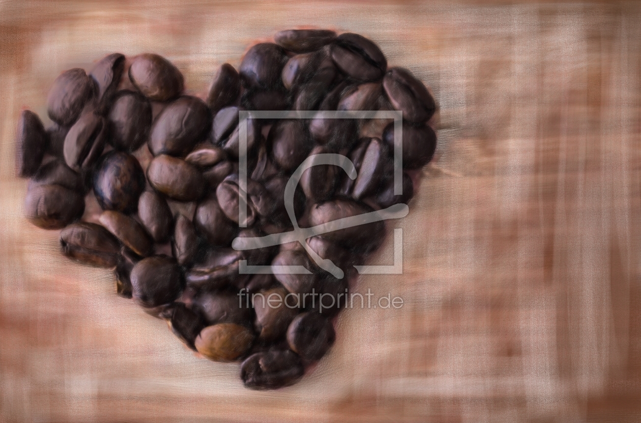 Bild-Nr.: 11341592 Kaffee Herz Kaffeebohnen Bohnen erstellt von artefacti