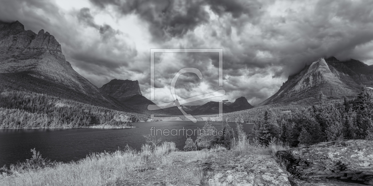 Bild-Nr.: 11354542 Sun Point - St. Mary Lake - West Glacier NP - USA sw erstellt von TomKli