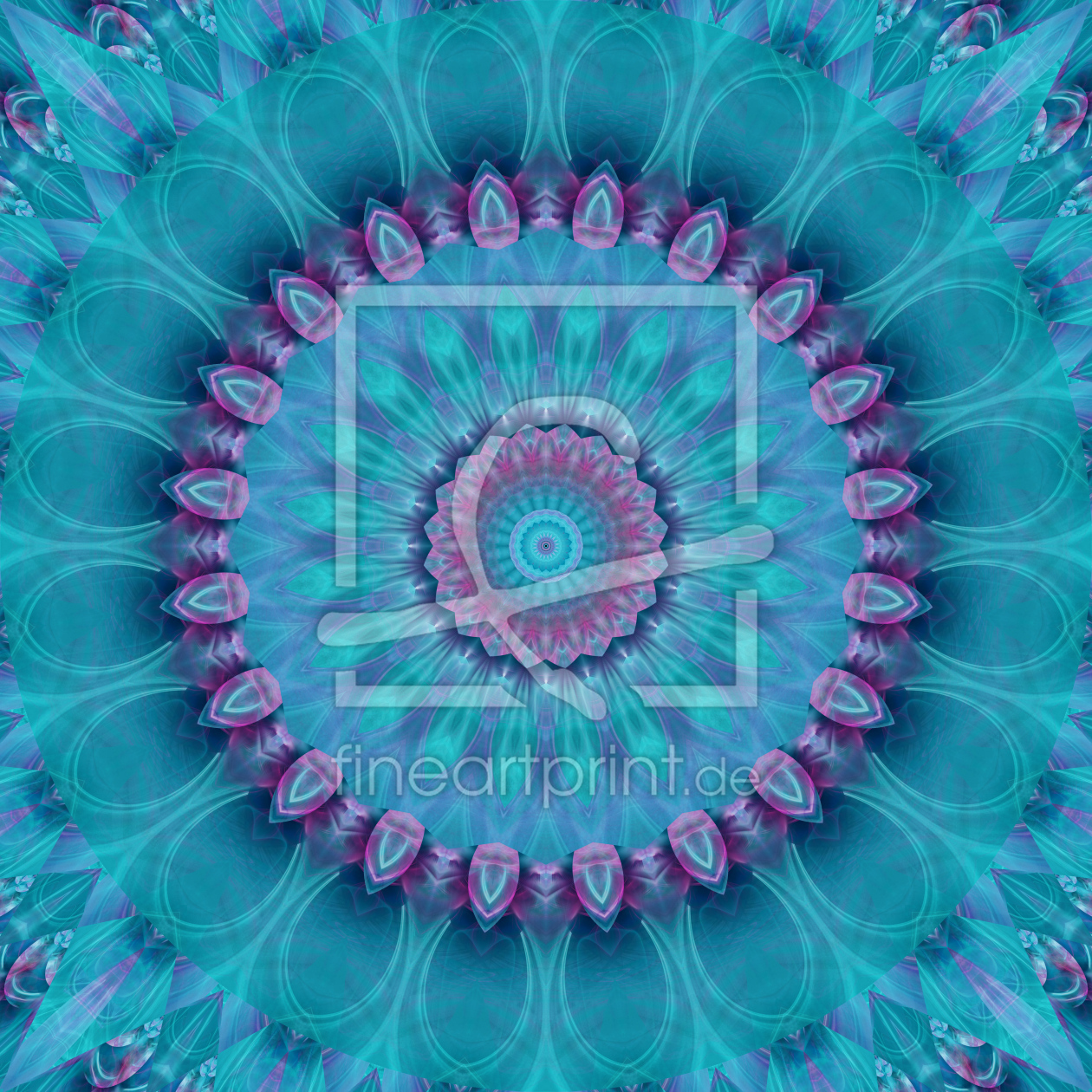 Bild-Nr.: 11359854 Mandala türkis 2 erstellt von Christine Bässler